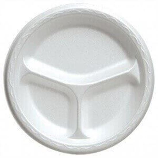 Picture of 9" Styrofoam Compartment Plates