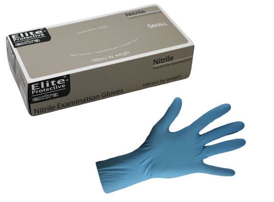 1000 Pieces Elite Protective Blue Nitrile Gloves Case
