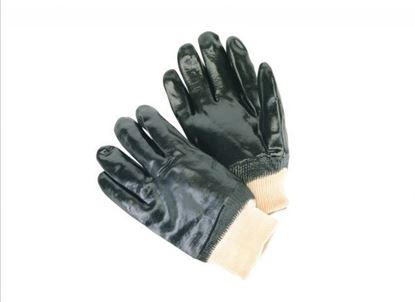 Picture of Single Dipped Black PVC Gloves - Smooth Finish