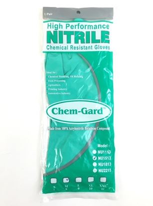 Picture of Green Unlined Nitrile Gloves - 15 mil