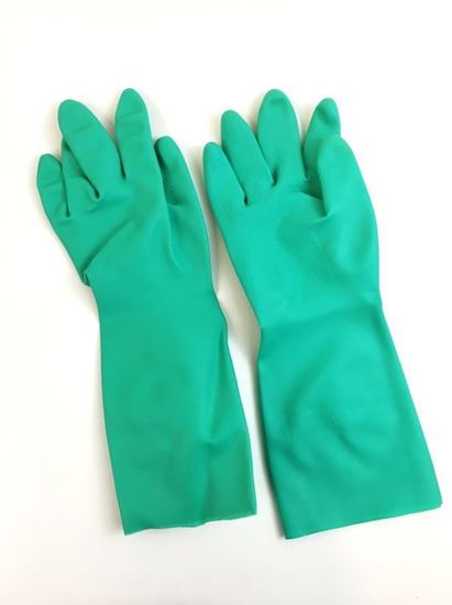 Picture of Green Unlined 15" Nitrile Gloves - 22 mil