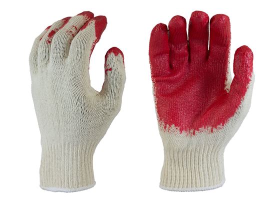 Picture of Red Latex Coated Palm Gloves - Natural Knit Color Liner