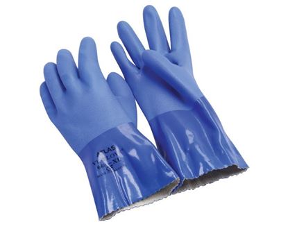 Picture of Triple Dipped Blue PVC Gloves - Rough Finish