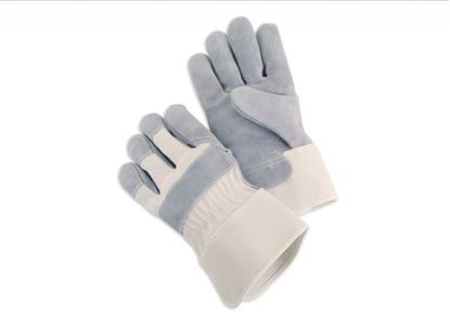 Picture of Leather Palm Gloves - White Canvas Back and Cuff 2 1/2 Inch