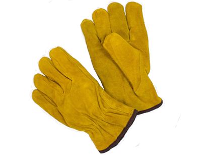 Picture of Brown Leather Gloves - Red Lining