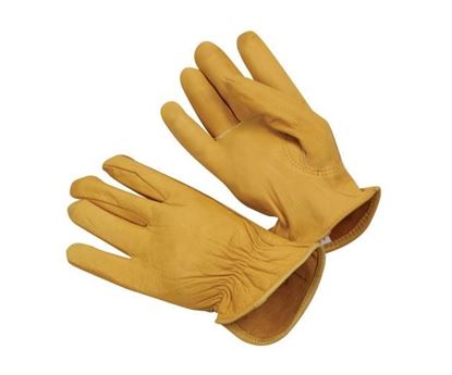 Picture of Golden Grain Leather Glove - Leather Hem