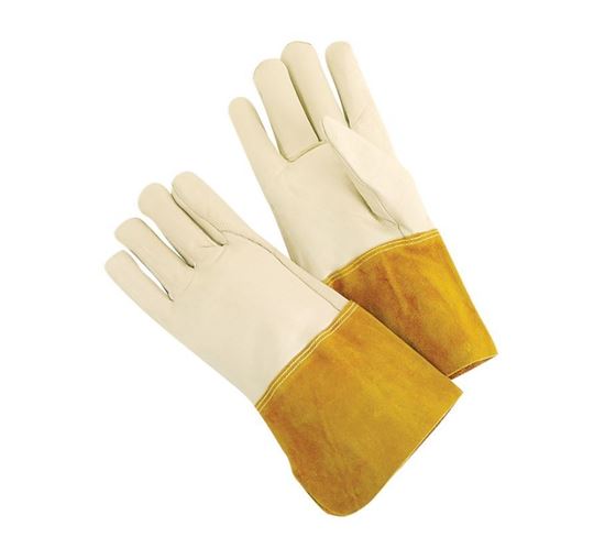Picture of Cow Grain Leather Welders Gloves - 4.5 Inch Gauntlet Split