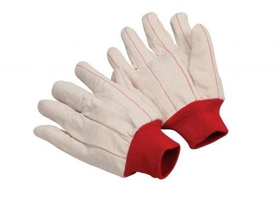 Picture of Double Palm Corded Gloves - Red Knit Wrist