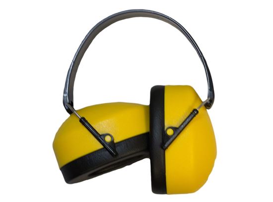 Picture of Ear Muffs with Yellow Ear Cups, NRR 37db