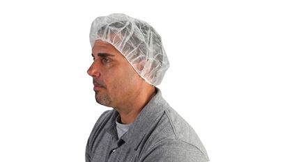 Picture of White Disposable Polypropylene Bouffant Cap - 28 Inches