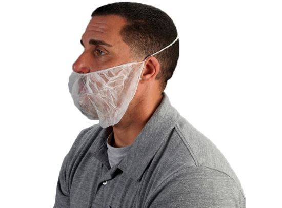 Picture of White Beard Covers - Spunbond Polypropylene