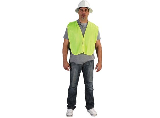 Picture of Lime Green Polyester Vest - Elastic Sides