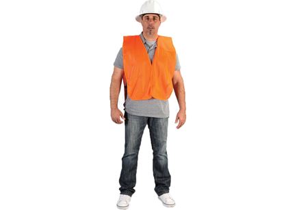 Picture of Orange Knit Polyester Vests - Elastic Sides and Velcro Front