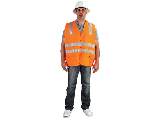 Picture of Class 2 Orange Safety Vest - Two Individual Chest Pockets