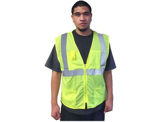 Picture of Class 2 Lime Green Safety Vest - Mesh Material
