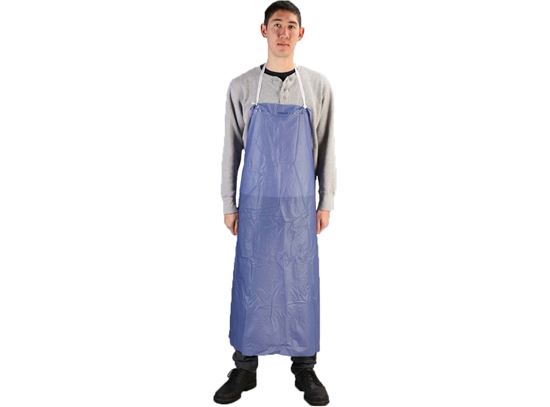 Picture of Blue Aprons with Adjustable Strings - 6 mil 35 x 48 Inches