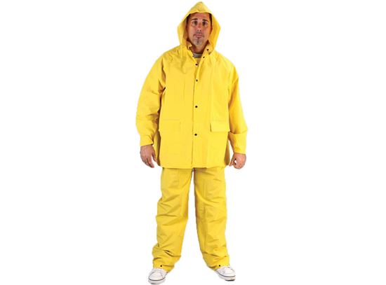 Picture of Yellow PVC Rain Suit - Three Piece 3 - 4X