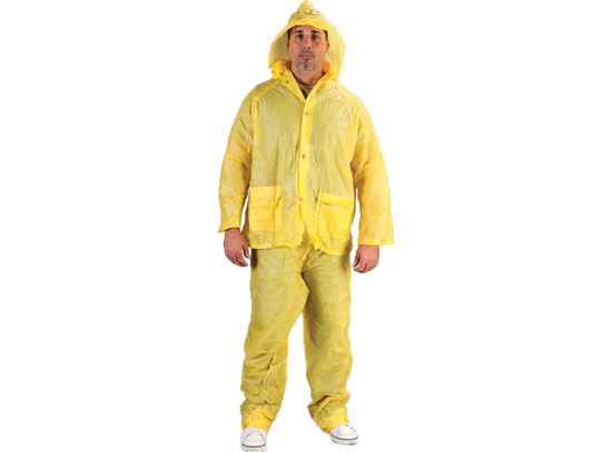 Picture of Yellow PVC Rain Suit - Elastic Waist Pants .10 mm