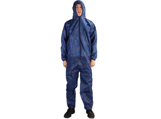 Picture of Navy Blue Polypropylene Coveralls - Zipper Front
