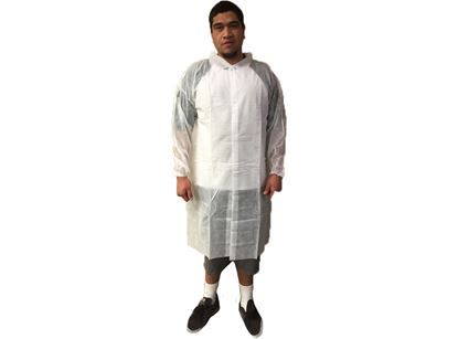 Picture of White Polypropylene Lab Coat - Velcro Closure