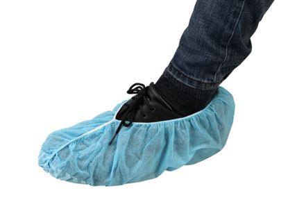 Picture of Blue CPE Shoe Covers - Non Skid Bottom