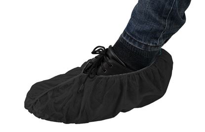 Picture of Black Polypropylene Shoe Covers - Non Skid Bottom