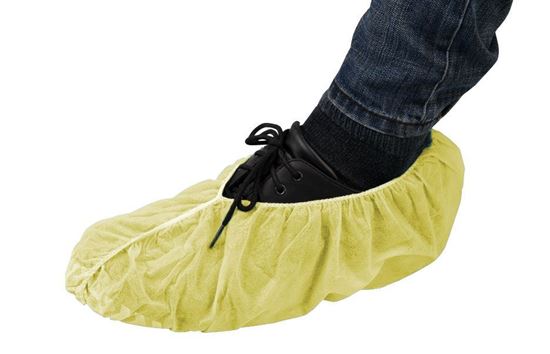 Picture of Yellow Polyropylene Shoe Covers - Non Skid Bottom