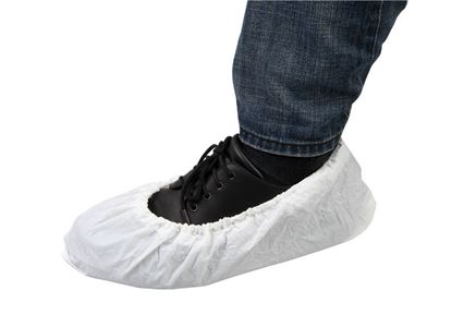 Picture of White PE Coated Polypropylene Shoe Covers, 100/bag [size: XL]
