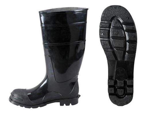 Picture of Black PVC Boots - Steel Toe Size 6 - 15