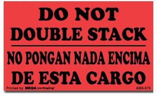 Picture of Do Not Double Stack - No Pongan Nada Encima Printed Labels