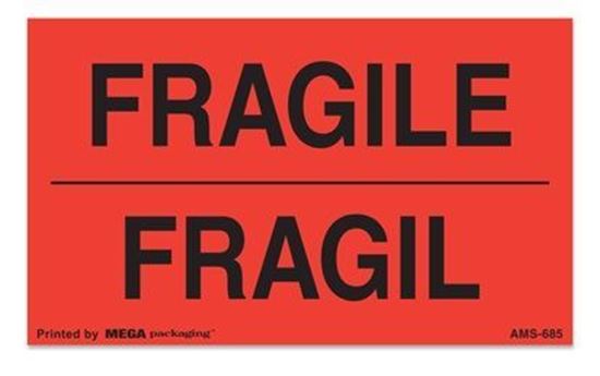 Picture of Fragile - Fragil Printed Labels