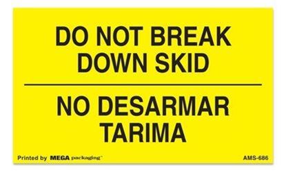 Picture of Do Not Break Down Skid - No Desarmar Tarima Printed Labels