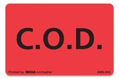 Picture of C.O.D. - Red and Black Printed Labels