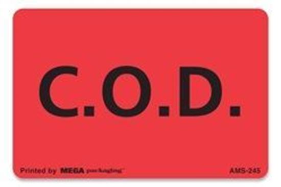 Picture of C.O.D. - Red and Black Printed Labels