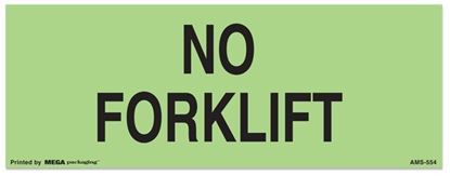 Picture of No Forklift - Green Printed Labels 3 x 8