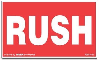 Picture of Rush - Red and White Printed Labels