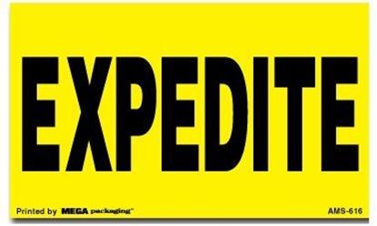 Picture of Expedite - Yellow Printed Labels