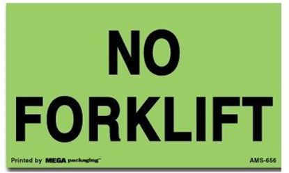 Picture of No Forklift  - Green Printed Labels 3 x 5