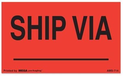 Picture of Ship Via - Red Printed Labels