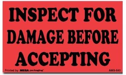 Picture of Inspect for Damage - Printed Labels