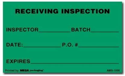 Picture of Receiving Inspection - Green Printed Labels