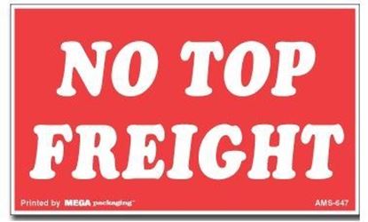 Picture of No Top Freight - Red Printed Labels