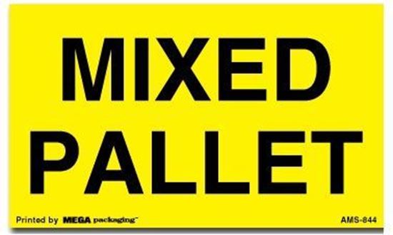 Picture of Mixed Pallet - Yellow Printed Labels
