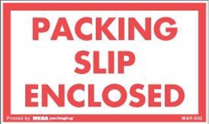 Picture of Packing Slip Enclosed - Red Printed Label
