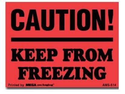 Picture of Caution! Keep From Freezing  - Printed Label
