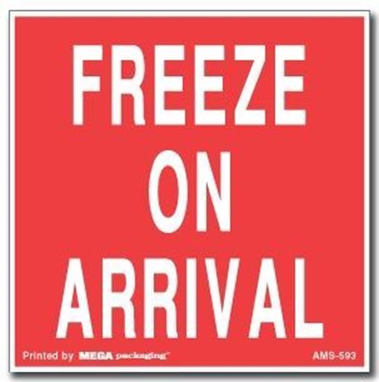 Picture of Freeze On Arrival - Red Printed Label