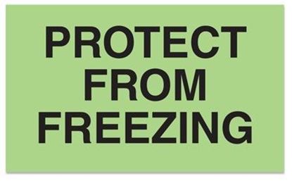 Picture of Protect From Freezing - Green Printed Label