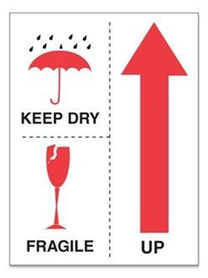 Picture of Keep Dry Fragile Up - Printed Label