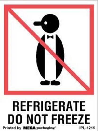 Picture of Refrigerate Do Not Freeze - Printed Label 3 x 4