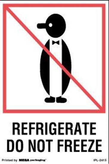 Picture of Refrigerate Do Not Freeze - Printed Label 4 x 6